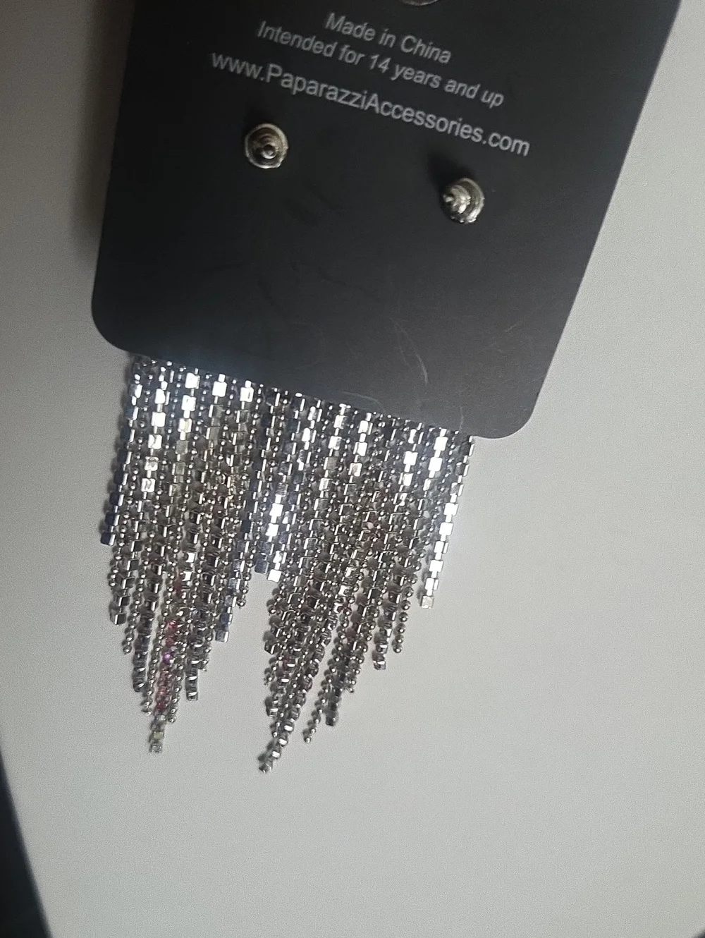 Paparazzi Pink Multi Irridescent Gem Fringe Post Earrings NWT